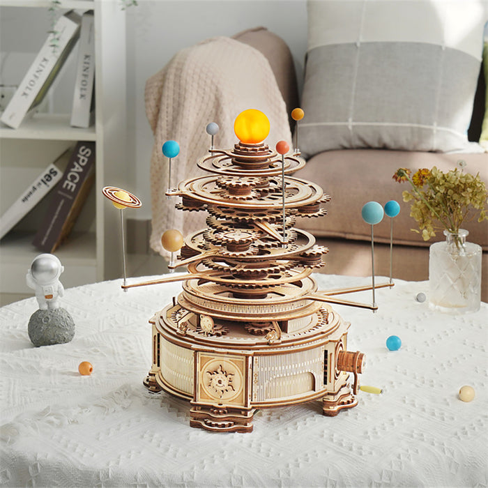 Orrery Solar System Wooden Mechanical Puzzle Model On Sale