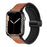 Brown Genuine Leather Magnetic Buckle Watch Band For Apple Watch Series On Sale