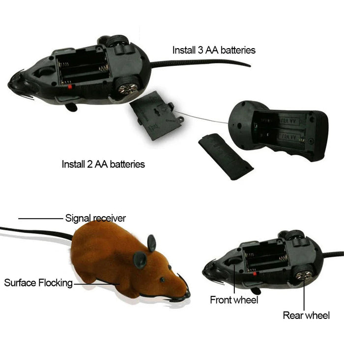 Wireless Remote Control Robot Mouse Toy for Cats, Dogs, And Kids On Sale