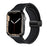 Black Genuine Leather Magnetic Buckle Watch Band For Apple Watch Series On Sale