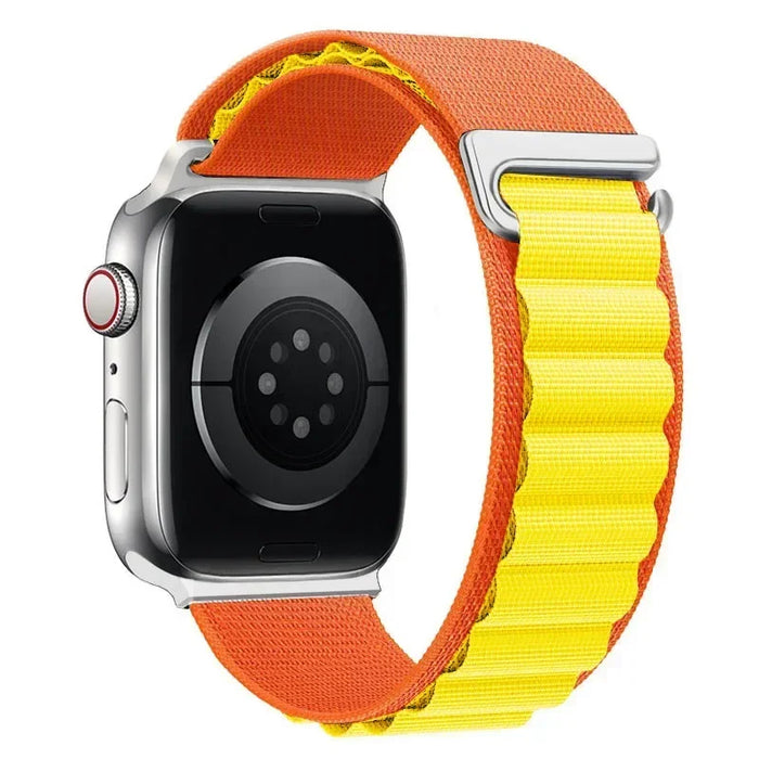 Orange Yellow Trail-Style Woven Nylon Sport Loop Band With Adjustable Hook Closure On Sale