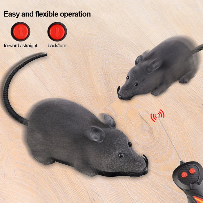 Wireless Remote Control Robot Mouse Toy for Cats, Dogs, And Kids On Sale