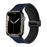 Blue Genuine Leather Magnetic Buckle Watch Band For Apple Watch Series On Sale