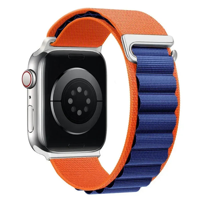 Orange Blue Trail-Style Woven Nylon Sport Loop Band With Adjustable Hook Closure On Sale