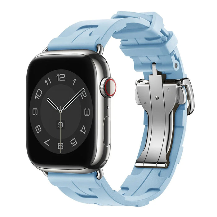 Sky Blue Silver Kilim Single Tour Strap for Apple Watch Band 38mm, 40mm, 41mm, 42mm, 44 mm, 45mm, 46mm, 49mm On Sale