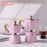 Pink Vintage Style Aluminum Italian Moka Stovetop Espresso Coffee Pot 150ml On Sale