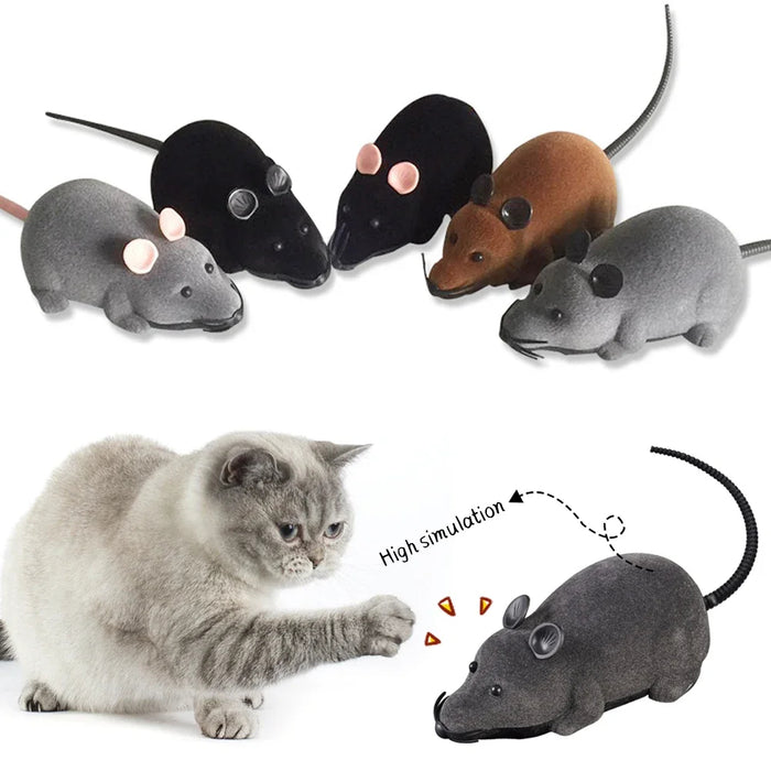Wireless Remote Control Robot Mouse Toy for Cats, Dogs, And Kids On Sale