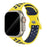 Yellow Blue Athletic Sport Silicone Watch Band for Apple Watch On Sale