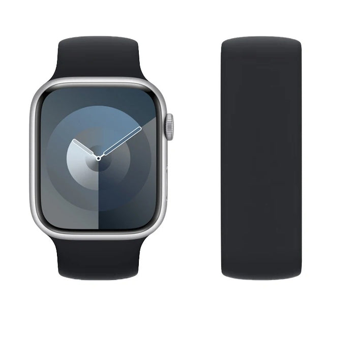 Midnight Blue Solo Loop Silicone Watch Band For Apple Watch On Sale
