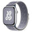 Gray With Blue Nylon Sport Loop Watch Straps Collection For Apple Watch 38mm, 40mm, 41mm, 42mm, 44 mm, 45mm, 46mm, 49mm On Sale