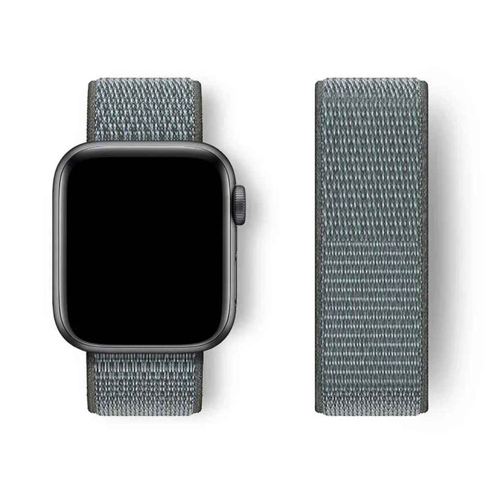Storm Gray Nylon Watch Straps Collection For Apple Watch 38mm, 40mm, 41mm, 42mm, 44mm, 46mm, 45mm, 49mm On Sale