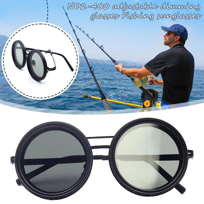 9 Gears Adjustable ND Dimming Filter UV Polarized Sunglasses On Sale