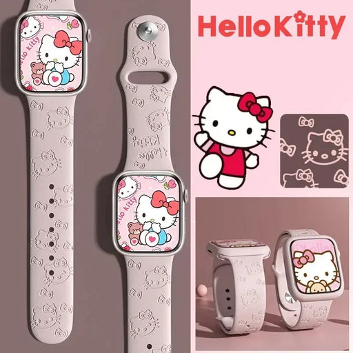 Dream Hello Kitty Theme Design Silicone Apple Watch Band On Sale