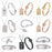 Concentric Lock Key Stainless Steel Couple Heart Bracelet and Necklace Sets On Sale
