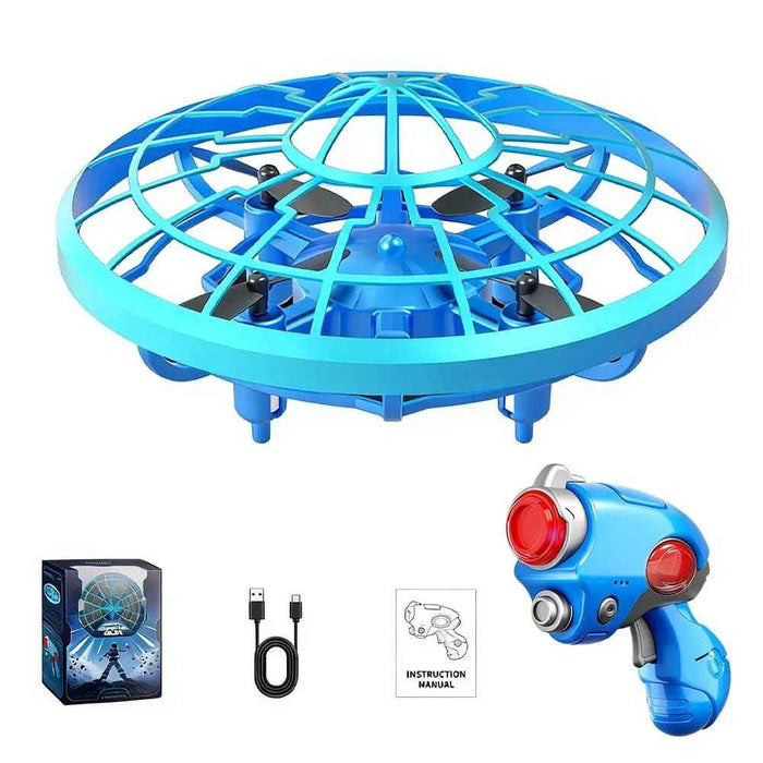 Mini Hand Gesture RC Drone with Obstacle Avoidance - Indoor Hover UFO Toy with USB Charging On Sale