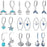Elegant Ocean-Inspired 925 Sterling Silver Hoop Earrings Optional Luminous Accent On Sale