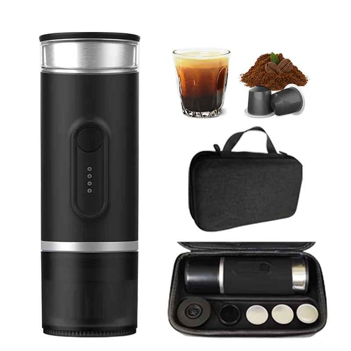 Automatic Heating Portable Black Coffee Maker – 2-in-1 Capsule Ground Coffee with 15-Bar Pressure On Sale