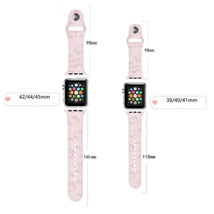 Size Of Dream Hello Kitty Theme Design Silicone Apple Watch Band