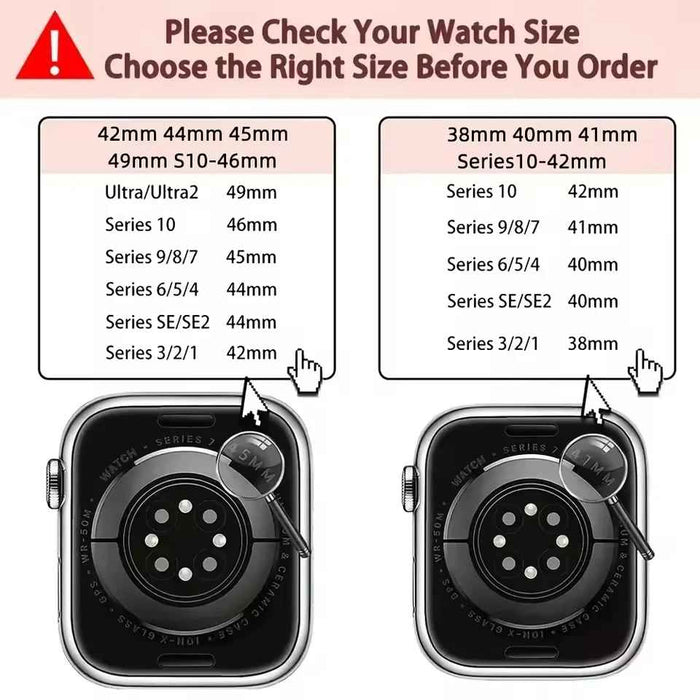 Size For Colourful brick-style resin watch band
