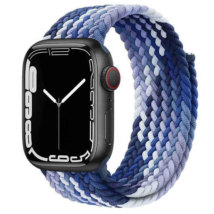 Blueberry Braided Stretch Watch Band For Apple Watch 38mm, 40mm, 41mm, 42mm, 44mm, 45mm, 46mm, 49mm On Sale