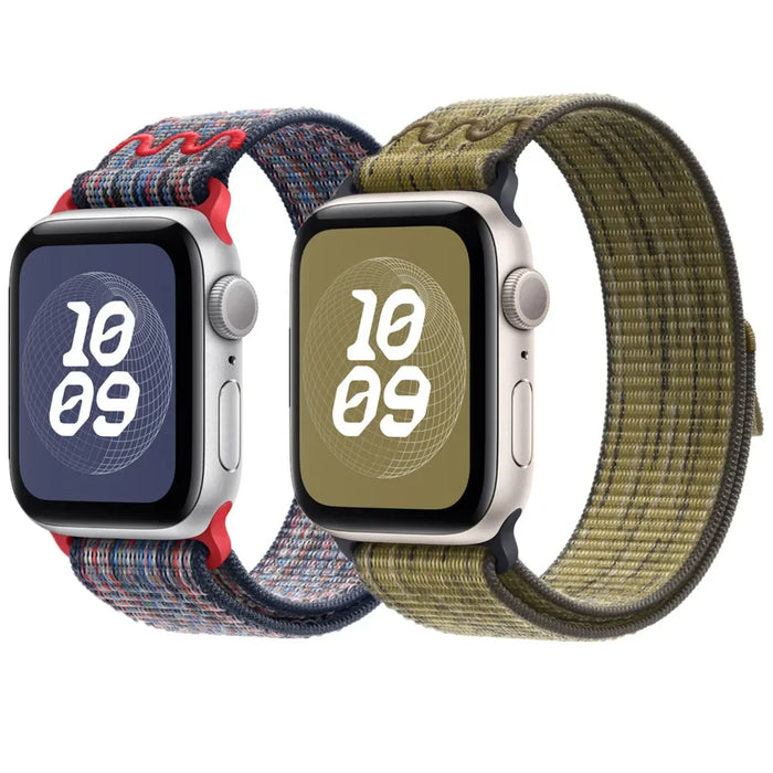 Nylon Sport Loop Watch Band For Apple Watch 38mm, 40mm, 41mm, 42mm, 44 mm, 45mm, 49mm On Sale