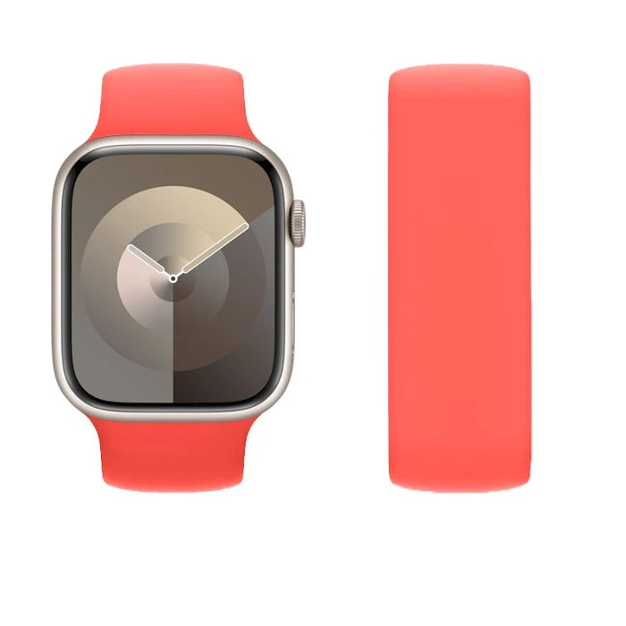 Pink Citrus Solo Loop Silicone Watch Band For Apple Watch On Sale