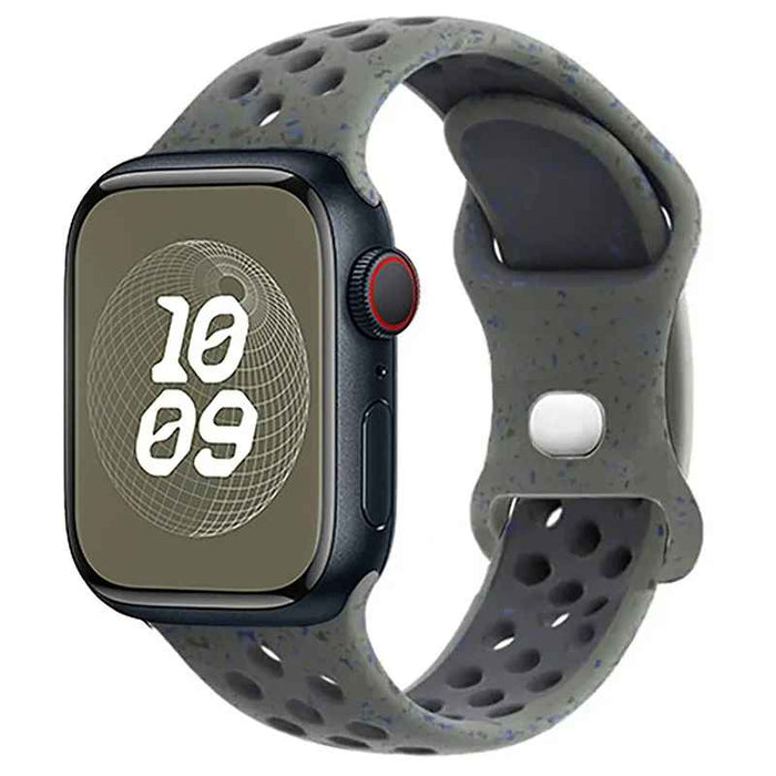 Army Khaki Athletic Sport Silicone Watch Band for Apple Watch On Sale