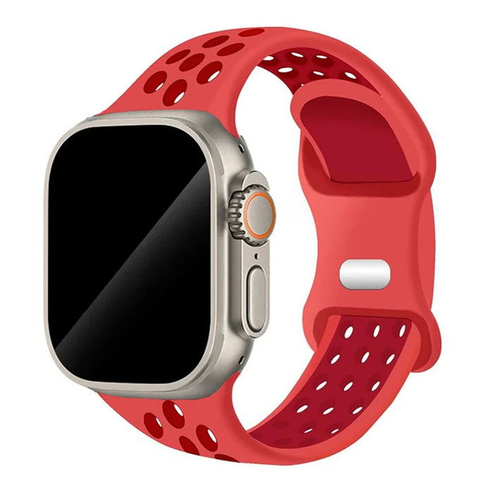 Red NIKE Style Sport Band for Apple Watch Strap On Sale