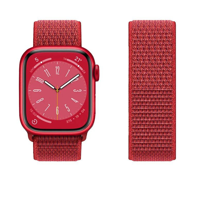 Red Apple Watch Band Straps For iWatch Series 10, 9, Ultra, 8, SE, 7, 6, 5, 4, 3 On Sale