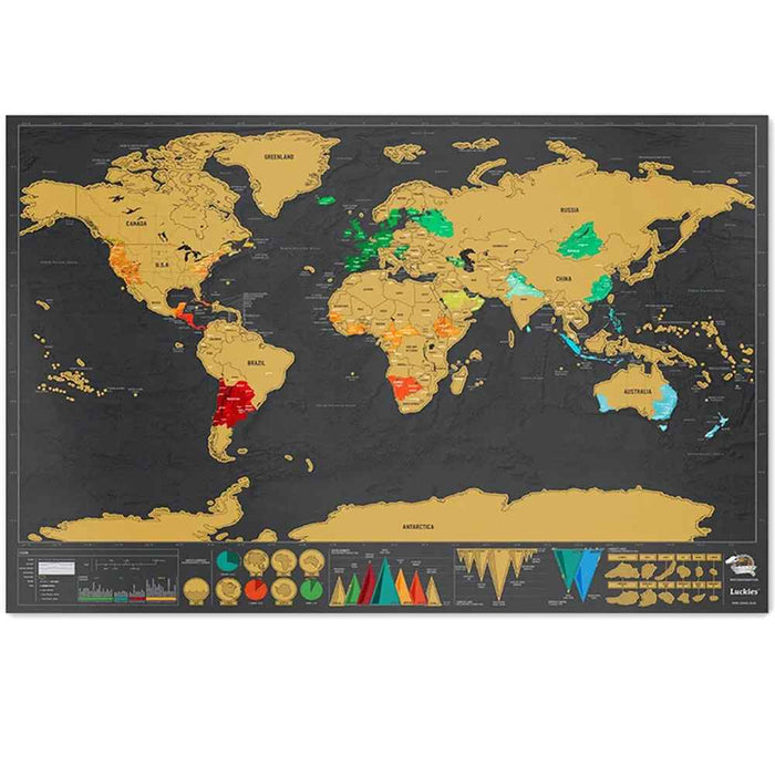 Scratch Off National Flag Map Of The World Wall Decal Poster On Sale