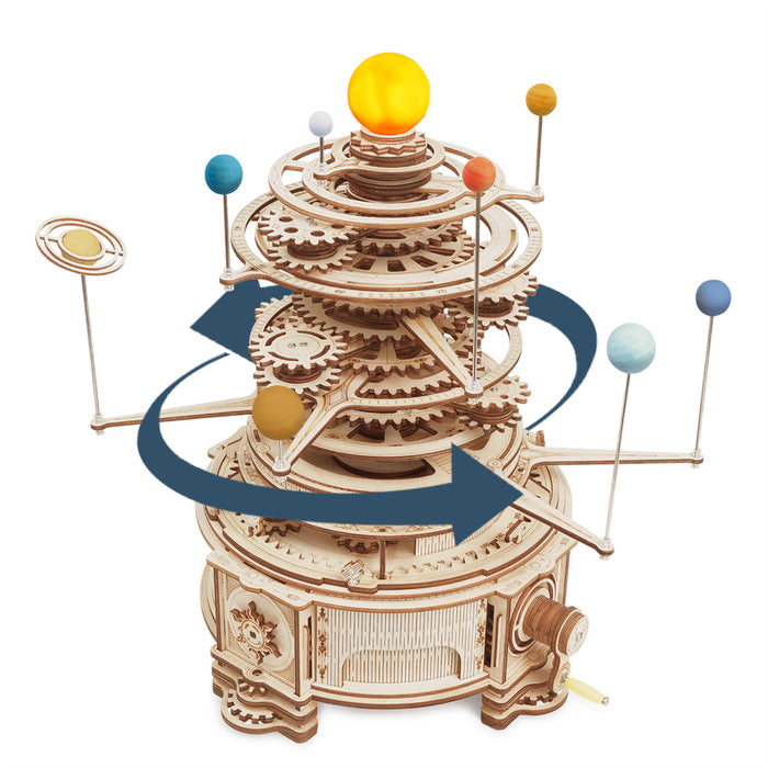 Orrery Solar System Wooden Mechanical Puzzle Model On Sale