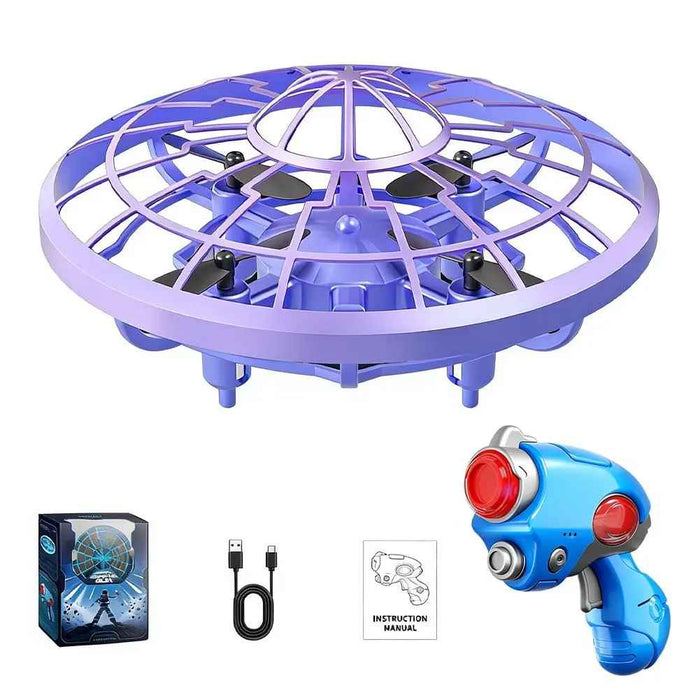 Mini Hand Gesture RC Drone with Obstacle Avoidance - Indoor Hover UFO Toy with USB Charging On Sale