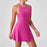 Chic Cross Back Sporty Tennis Dress In Pink On Sale