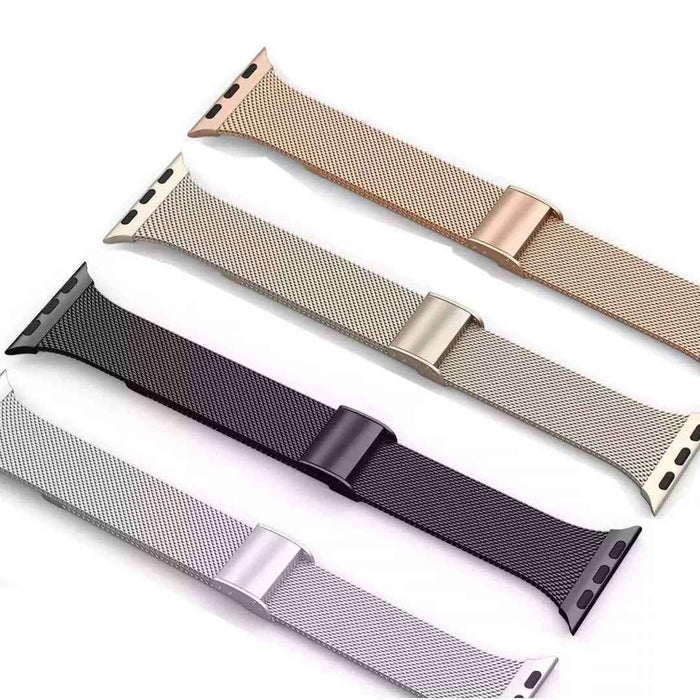 Slim Stainless Steel Mesh Adjustable Watch Band for Apple Watch Series 11, 10, 9, 8, 7, SE, 6, 5, 4, 3 and Ultra On Sale