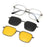 3 in 1 Lightweight Metallic Gray Frame Eyeglasses With Magnetic Clip Polarized Sunglasses Set On Sale