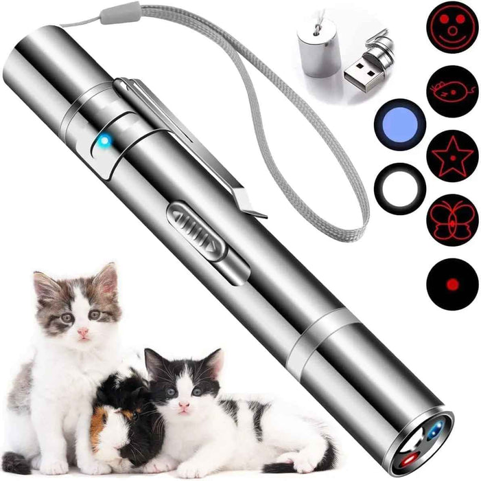 3 in 1 USB Rechargeable LED Cat Interactive Laser Pointer On Sale