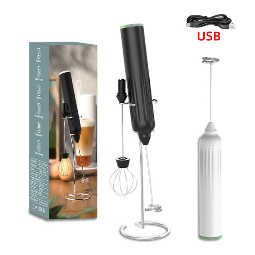 3-Speed Rechargeable Wireless Milk Frother Whisk On Sale