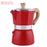 Red Vintage Style Aluminum Italian Moka Stovetop Espresso Coffee Pot 300ml On Sale