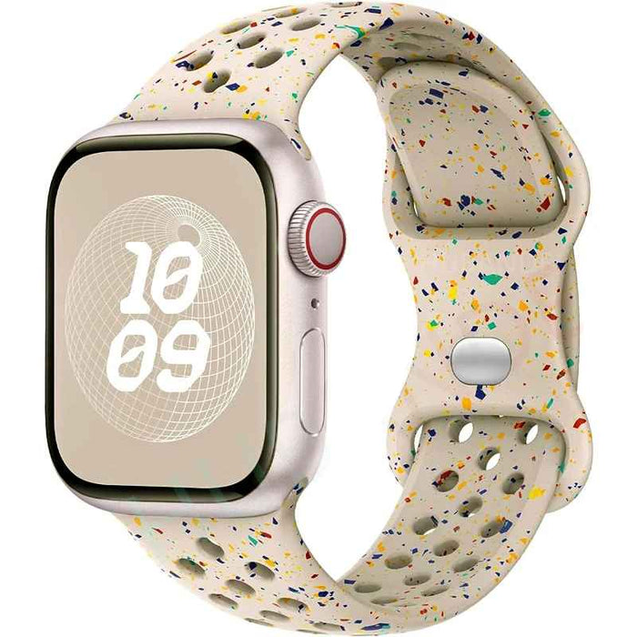 Light Brown Athletic Sport Silicone Watch Band for Apple Watch On Sale