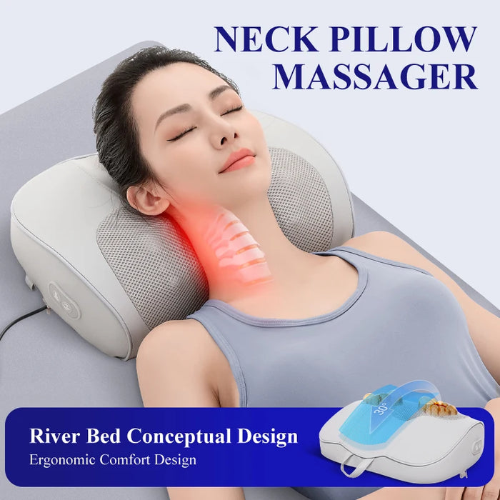 3D Kneading Black Shiatsu Massage Heat Pillow On Sale