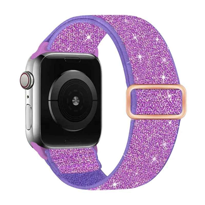 Purple Glitter Sparkle Nylon Strap for Apple Watch 38mm, 40mm, 41mm, 42mm, 44 mm, 45mm On Sale