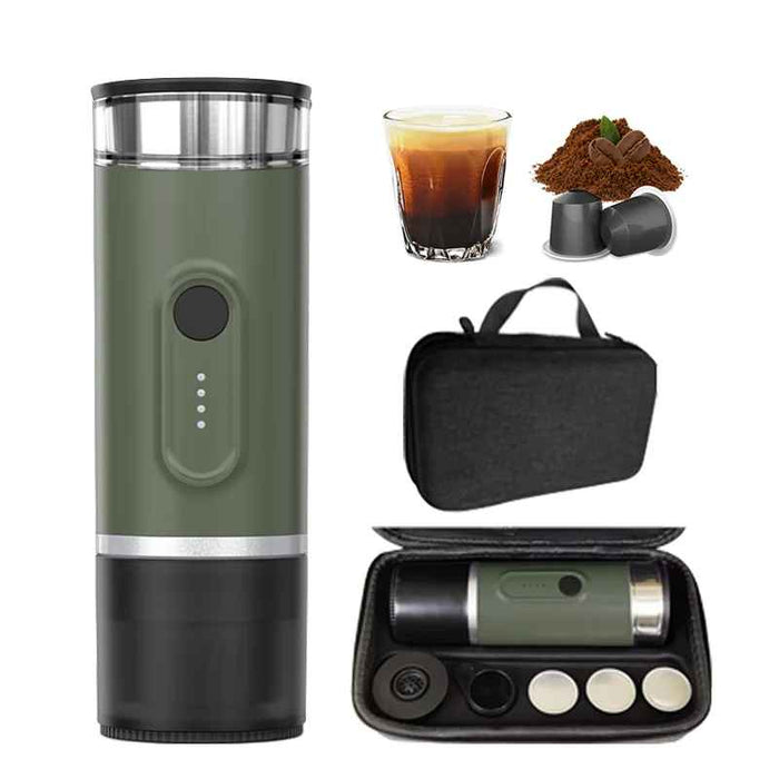 Automatic Heating Portable Green Coffee Maker – 2-in-1 Capsule Ground Coffee with 15-Bar Pressure On Sale