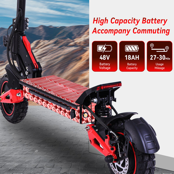 J15 MAX Off-Road 1600W Motor 50KM/H 48v 18Ah Battery 30 Miles Range LED Display 11" Foldable Commuter Electric Scooter For Adults On Sale