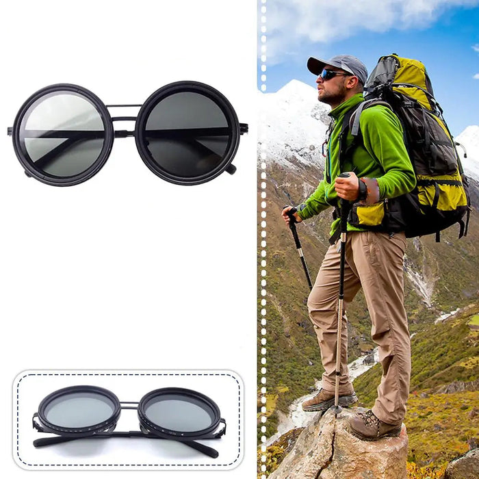 9 Gears Adjustable ND Dimming Filter UV Polarized Sunglasses On Sale