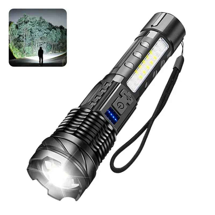 LED Zoomable Handheld Flashlight For Outdoors On Sale