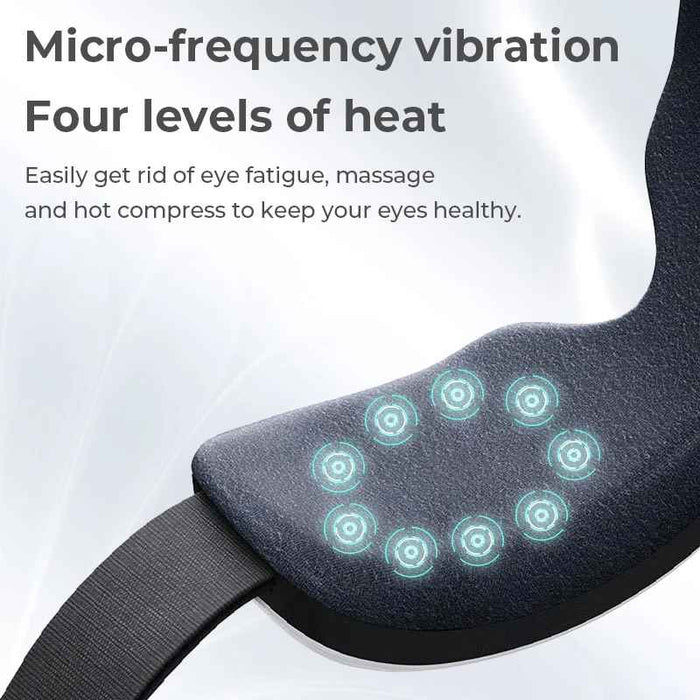 Foldable 4D Smart Eye Massager With Heat Compression Bluetooth Music Function On Sale