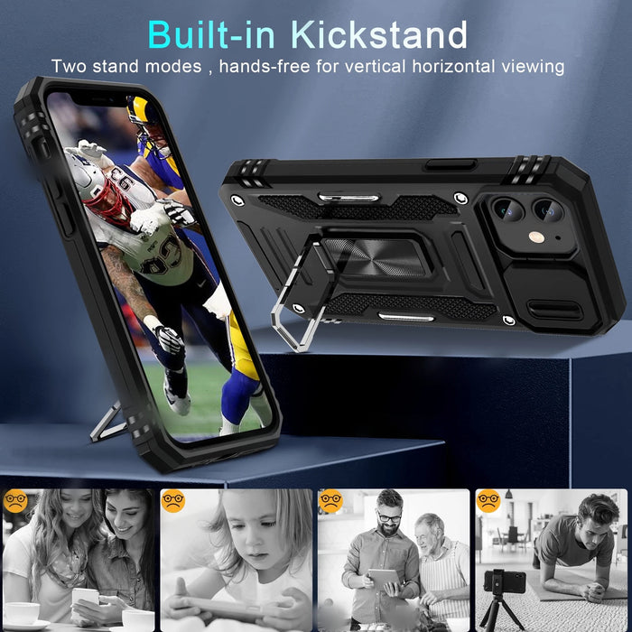 Armor Protection iPhone Case with Kickstand and Camera Cover On Sale