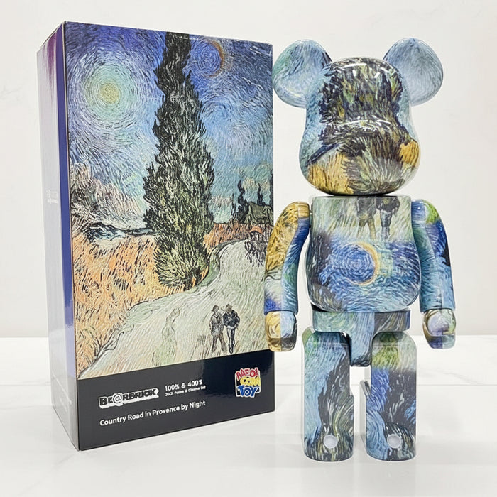 400% Provence by Night Series Country Road Bear Statuette Pop Art Decor Collection On Sale