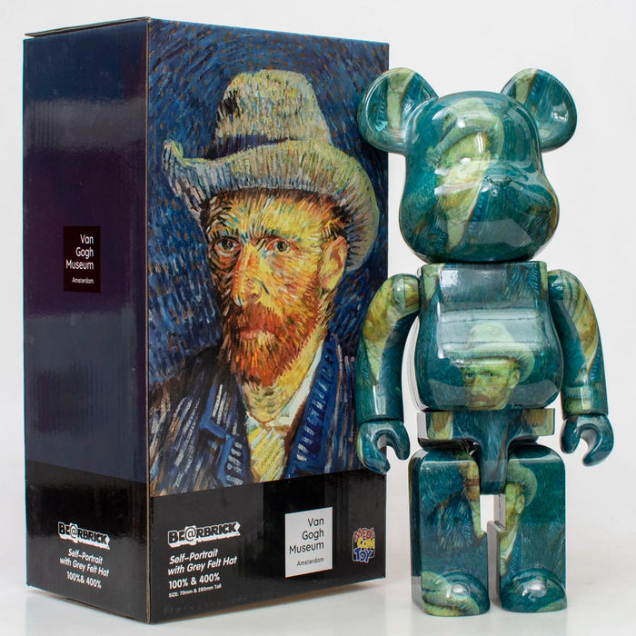400% Vincent Van Gogh Paintings Series Self Portrait Bear Statuette Pop Art Decor Collection On Sale