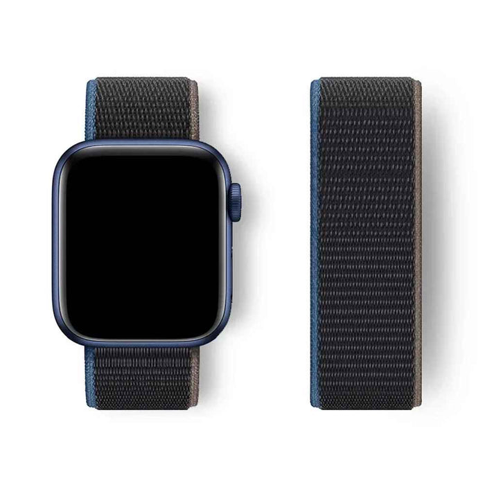 Charcoal Nylon Watch Straps Collection For Apple Watch 38mm, 40mm, 41mm, 42mm, 44mm, 46mm, 45mm, 49mm On Sale